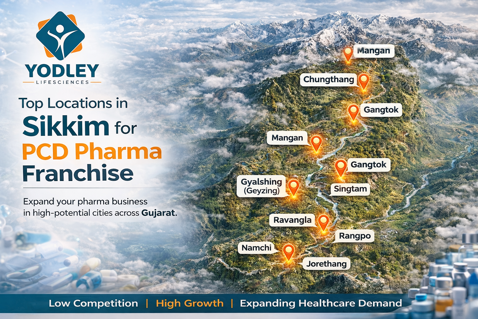 PCD Pharma Franchise Locations in Sikkim