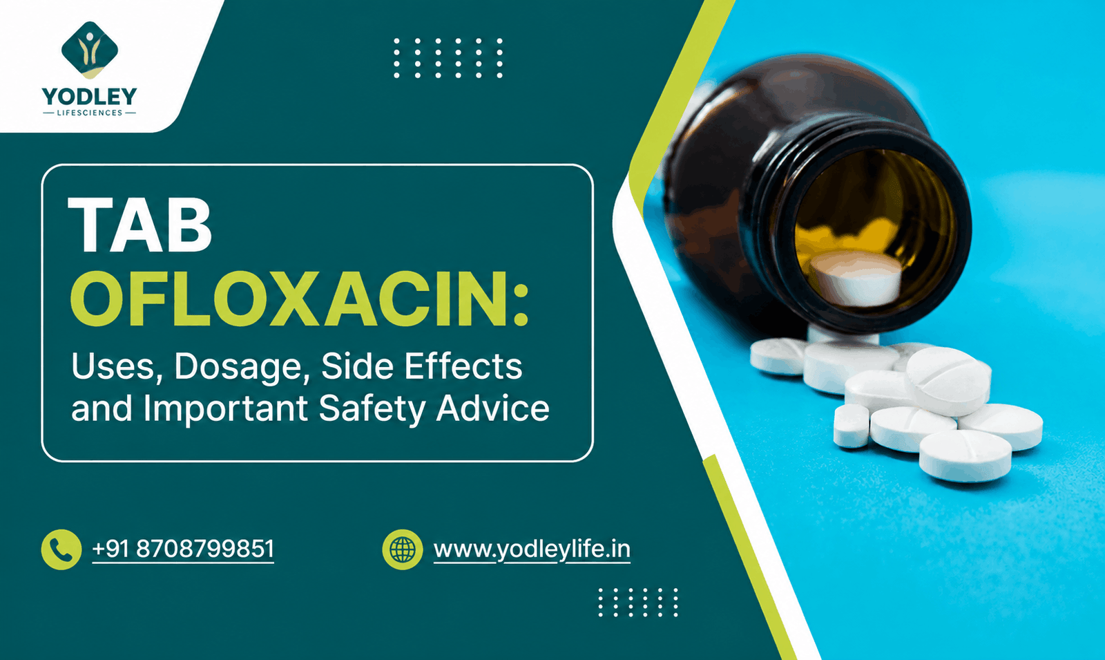 Tab ofloxacin antibiotic tablets for bacterial infection treatment